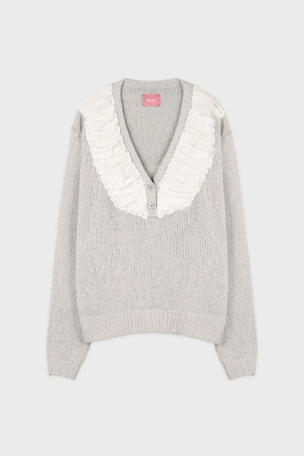 Chiffon Shirring Knit (Grey)