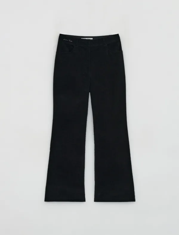 CORDUROY BOOTCUT PANTS [BLACK]