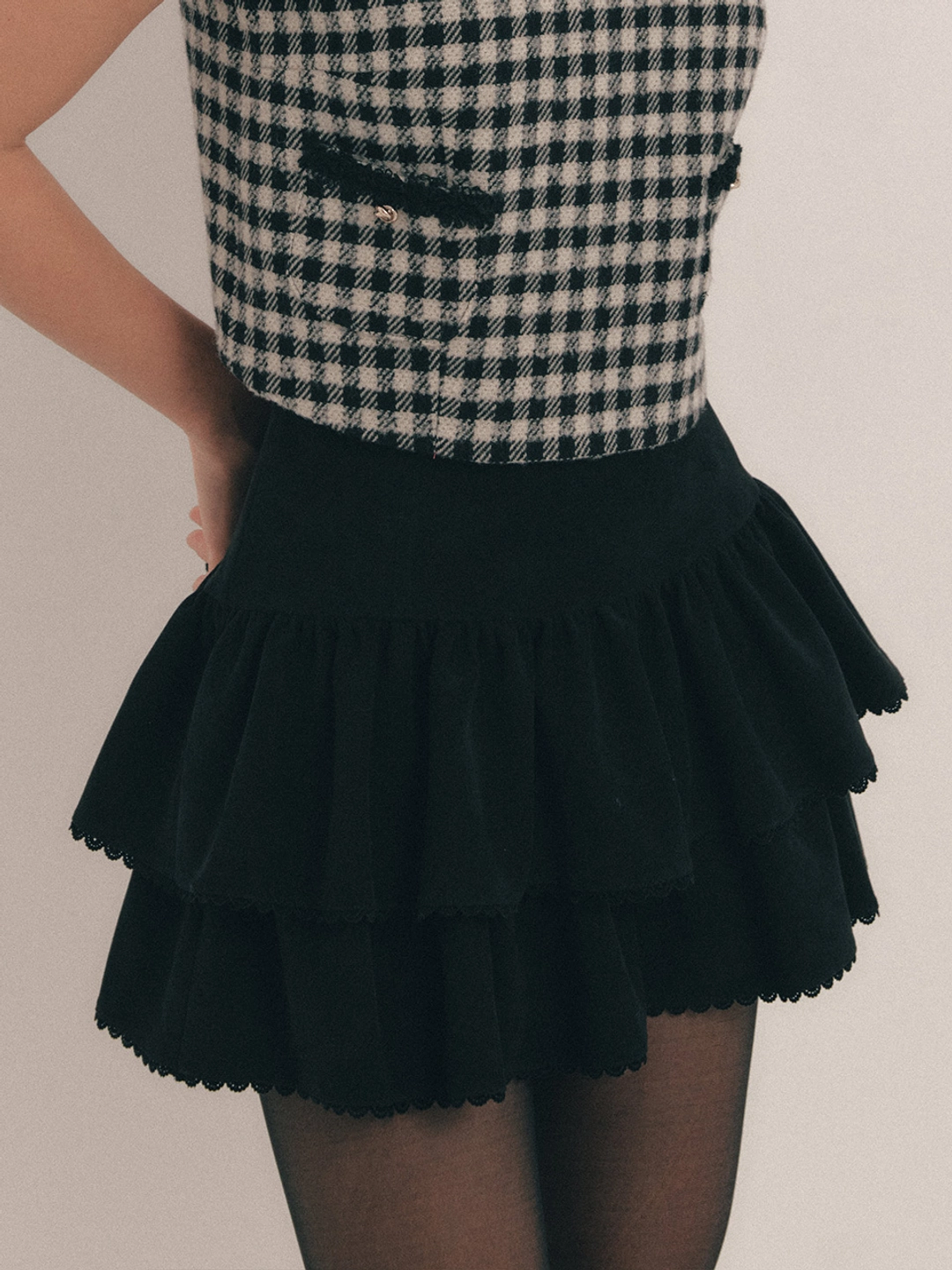 플로움 Suede Cancan Mini Skirt 상품 이미지 2