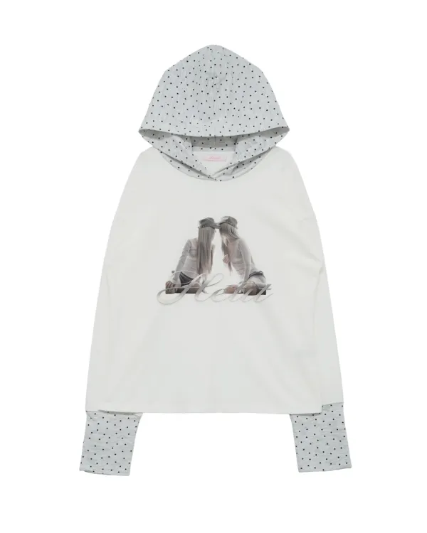 Twin Star Hodded T-shirt (White)