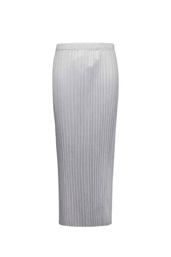 AIRY SHEEN SKIRT (GREY)