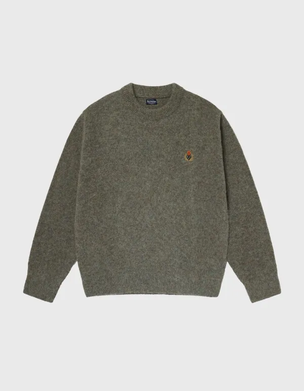 CREST SHAGGY DOG CREWNECK / M.Khaki
