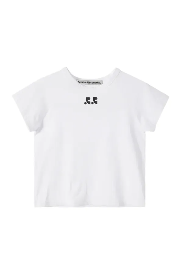 RR LOGO CROP TOP - WHITE