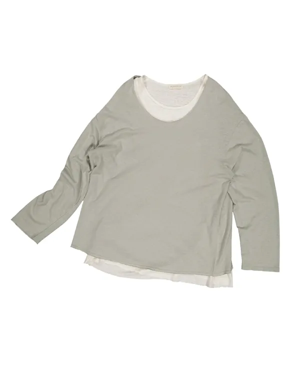 aube layered t-shirt (2color)
