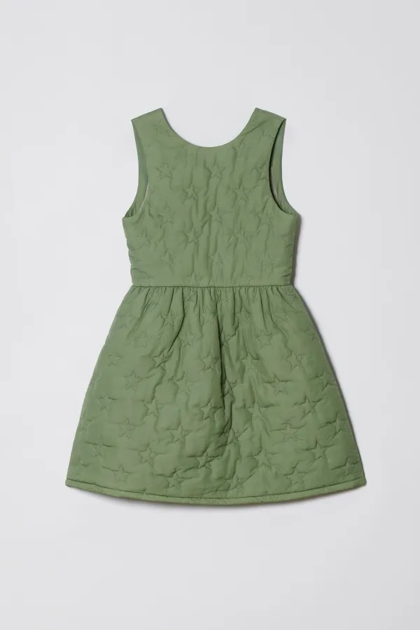 STAR QUILTING DRESS [OLIVE]