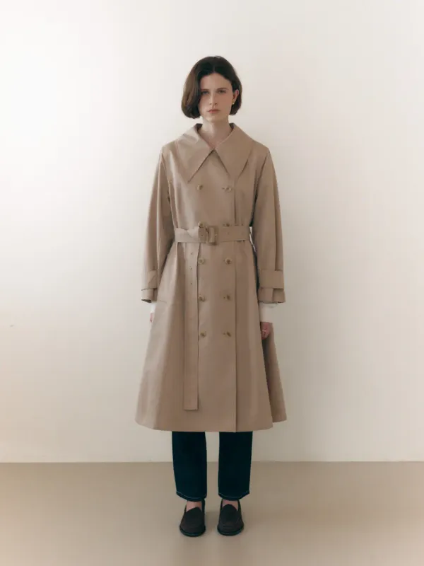 Big collar trench coat_2color