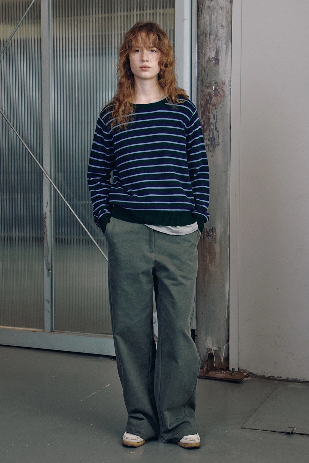 브렌다 브렌든 multi stripe knit - green 상품 이미지 2