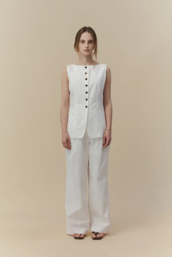 Como Cotton Pants (White)