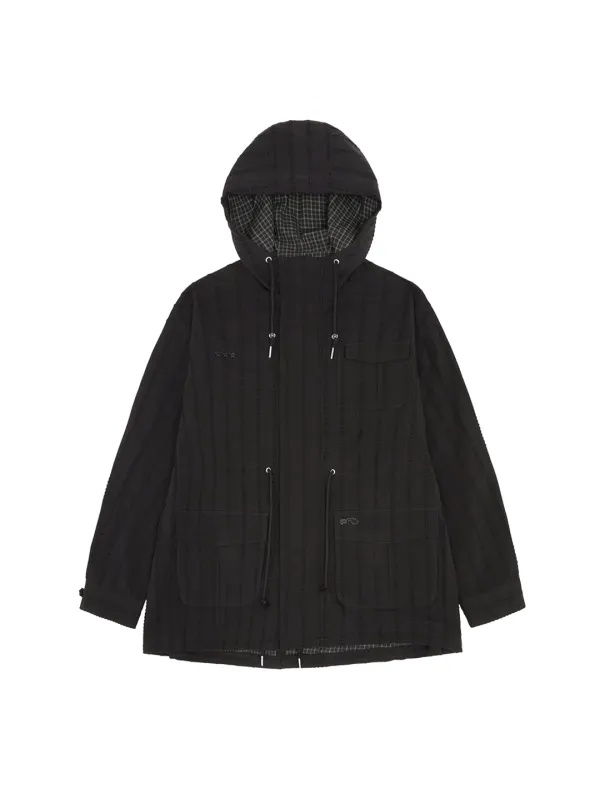 STAR BUTTON FIELD JACKET [BLACK]