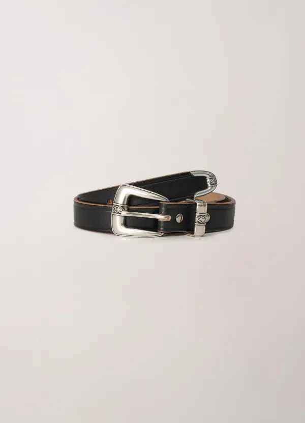 Western Full Grain Belt (Black)