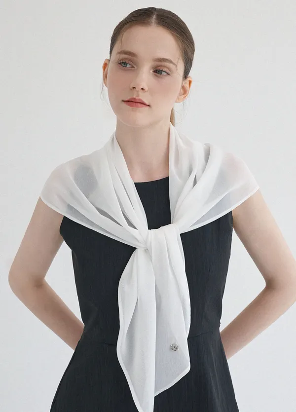 [1-2]  Reese Chiffon Scarf  리스 쉬폰 스카프 (여름-데일리룩-클래식룩-격식룩-링클-숄스카프-레이어드-코디-아이템-자체제작)