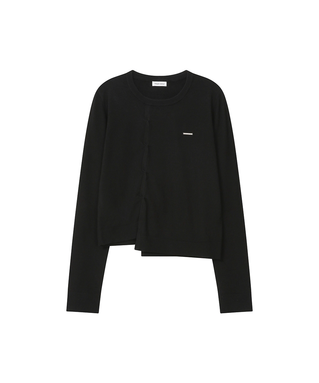 미세키서울 Origami pleats knit top BLACK 상품 이미지 1