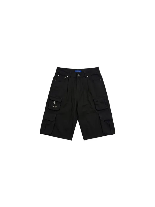 [10/12 순차발송]Cargo Rivet Shorts Black_F263PT16