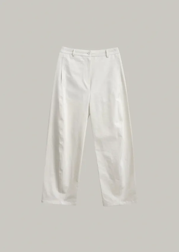 solid cotton pants (cream)