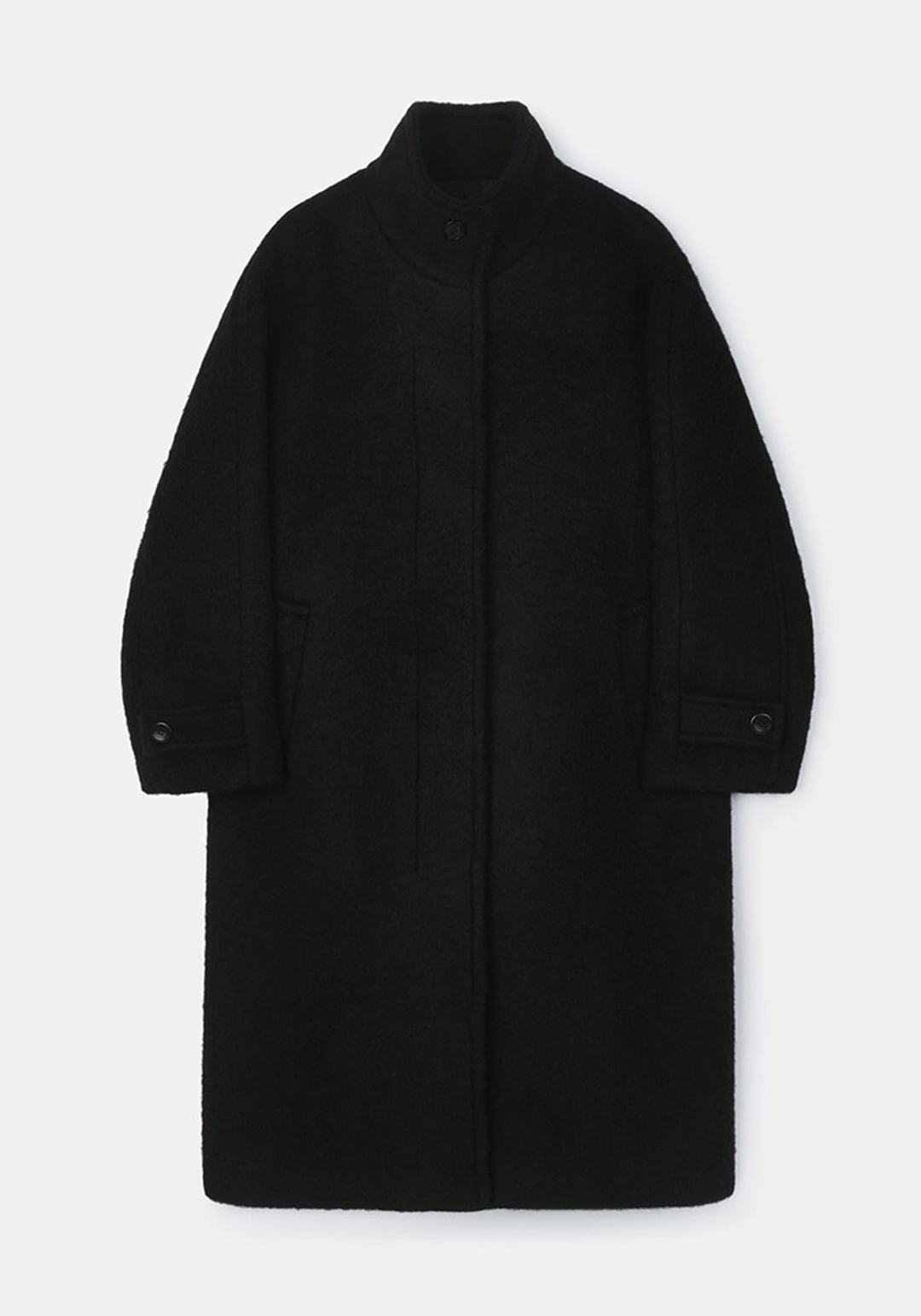 이브세이지 Oversized high neck boucle coat (Black) 상품 이미지 3