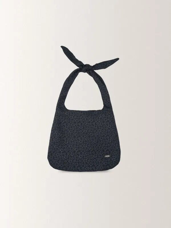 JAQUARD FLOWER TOTE BAG [ NIGHT ]