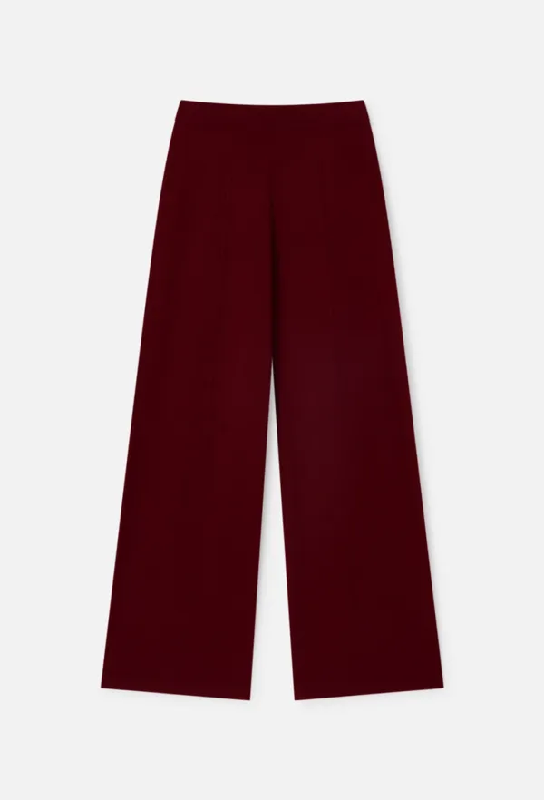 Cashmere Center Line Pants (Wine)