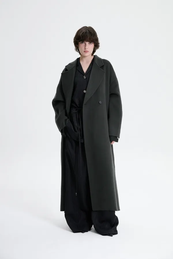 Handmade) Wide Long Coat [ Dark Gray ]