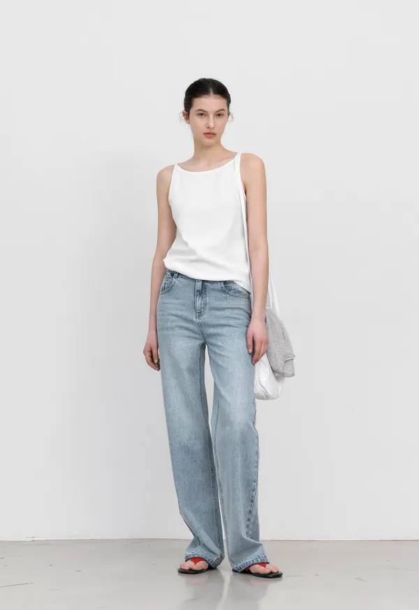 (X-PT-5799)CLASSIC STRAIGHT DENIM PANTS