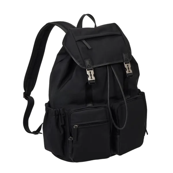 Hey Double Pocket Cordura Backpack XL (헤이 더블 포켓 코듀라 백팩 엑스라지) Black