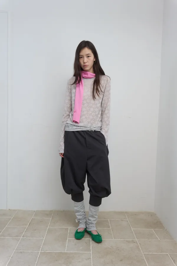 BUTTON DETAIL MUFFLER_PINK