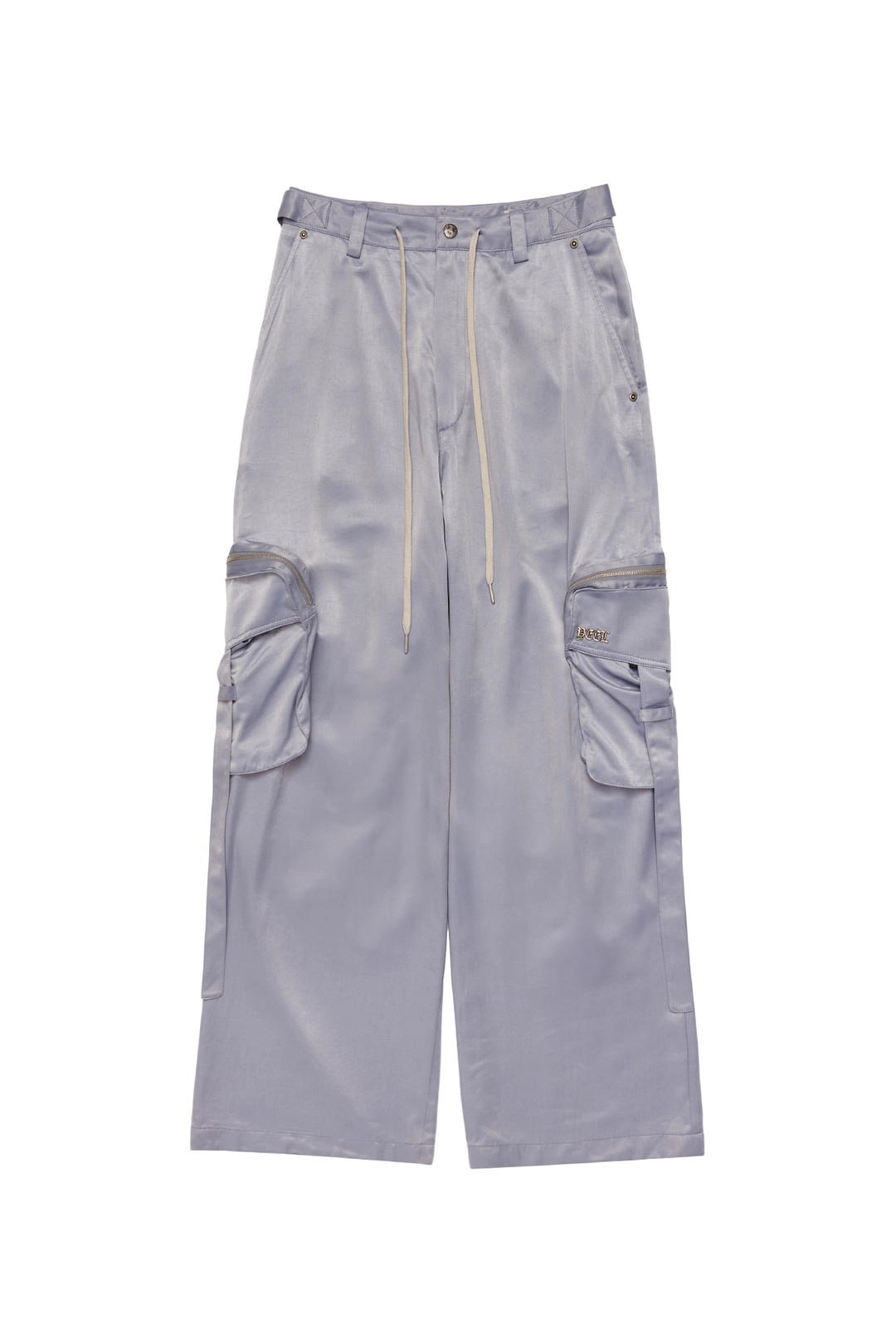 와이이이엘 GLOSSY POCKET WIDE SLACKS GREY 상품 이미지 3