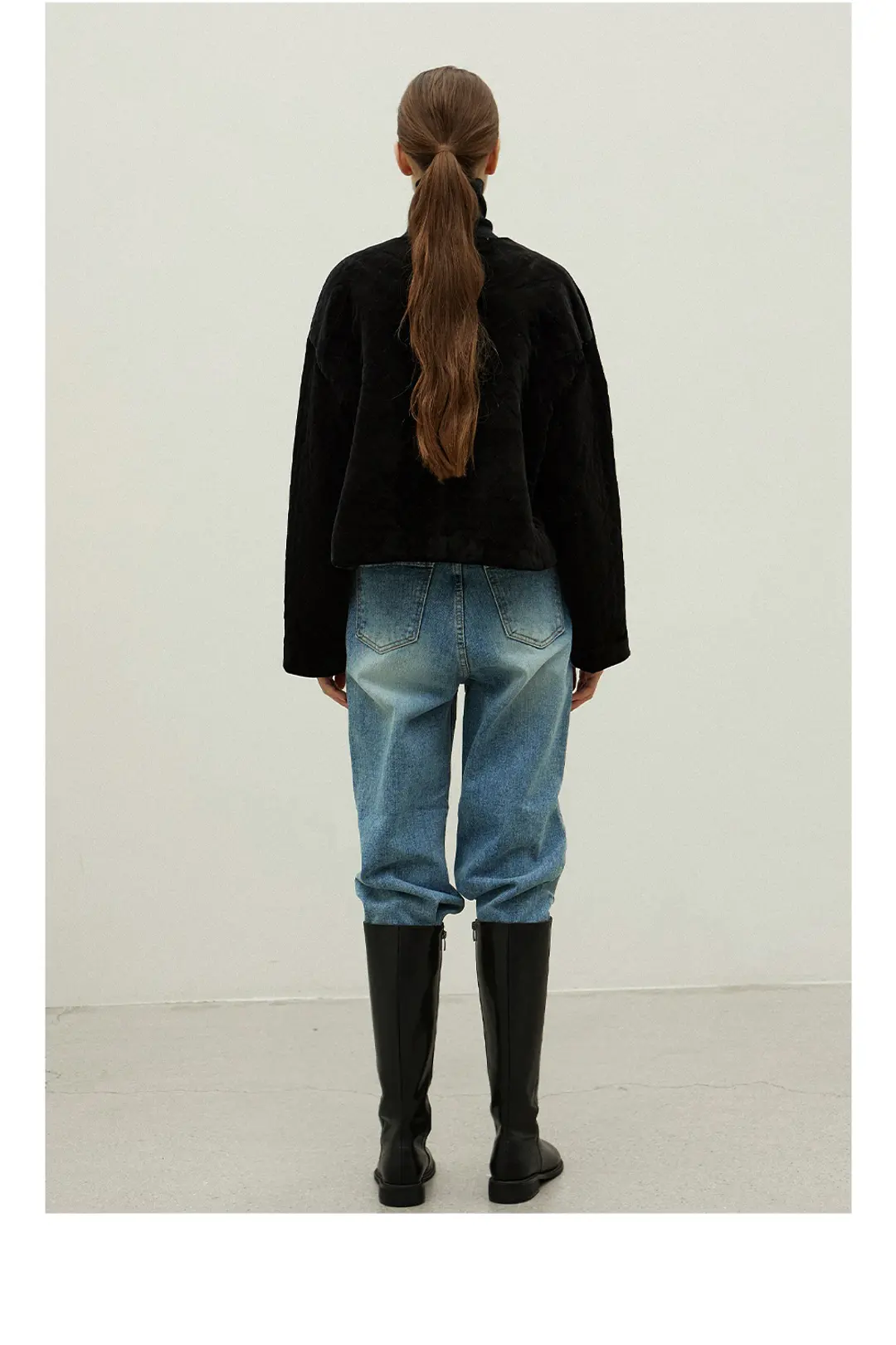 오브오브 Levi velvet quilting jacket_black 상품 이미지 3