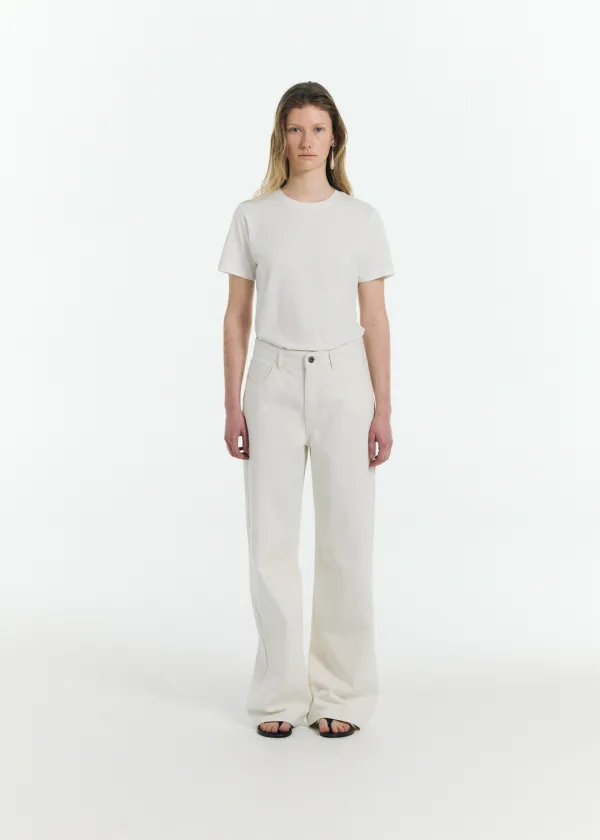 [2nd] Loose Wide Jeans in Ecru