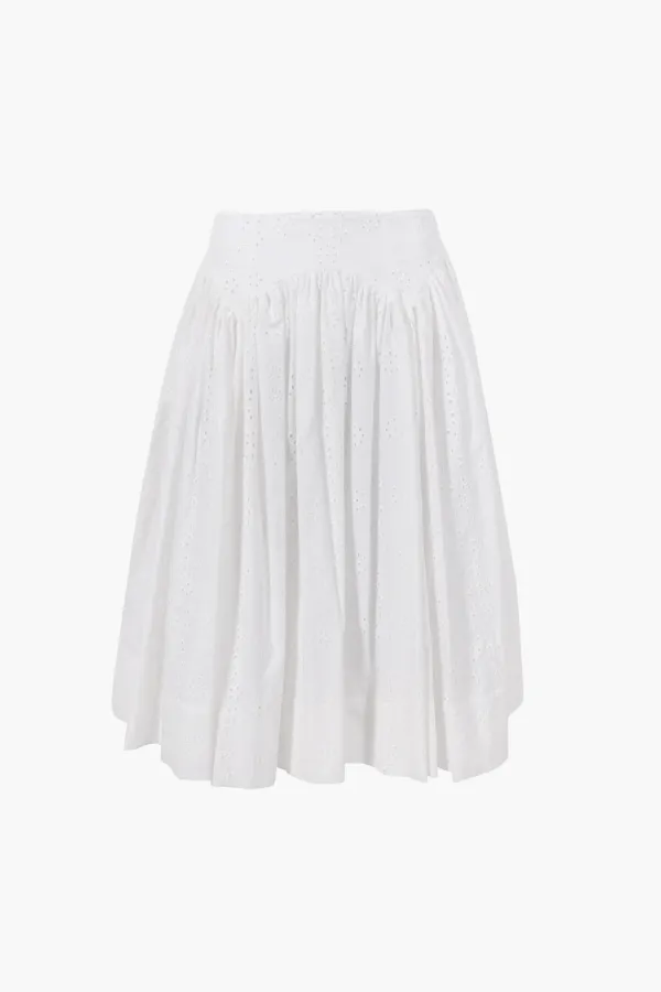 MURANO SKIRT IN WHITE EYELET