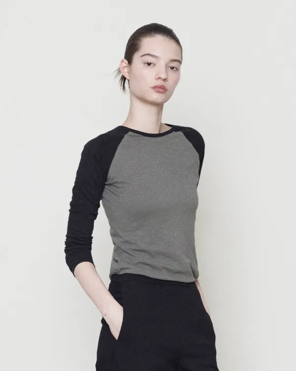 W Raglan Long Sleeve, Black