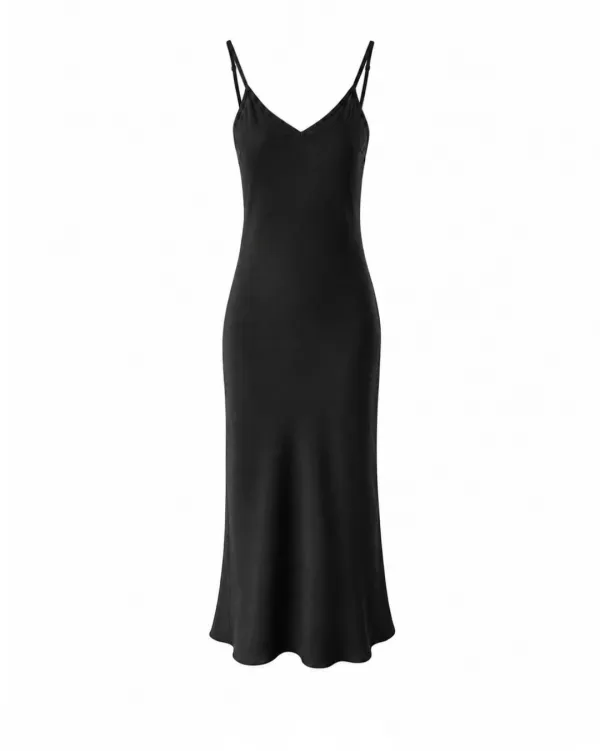 SILK WING DRESS (BLACK)