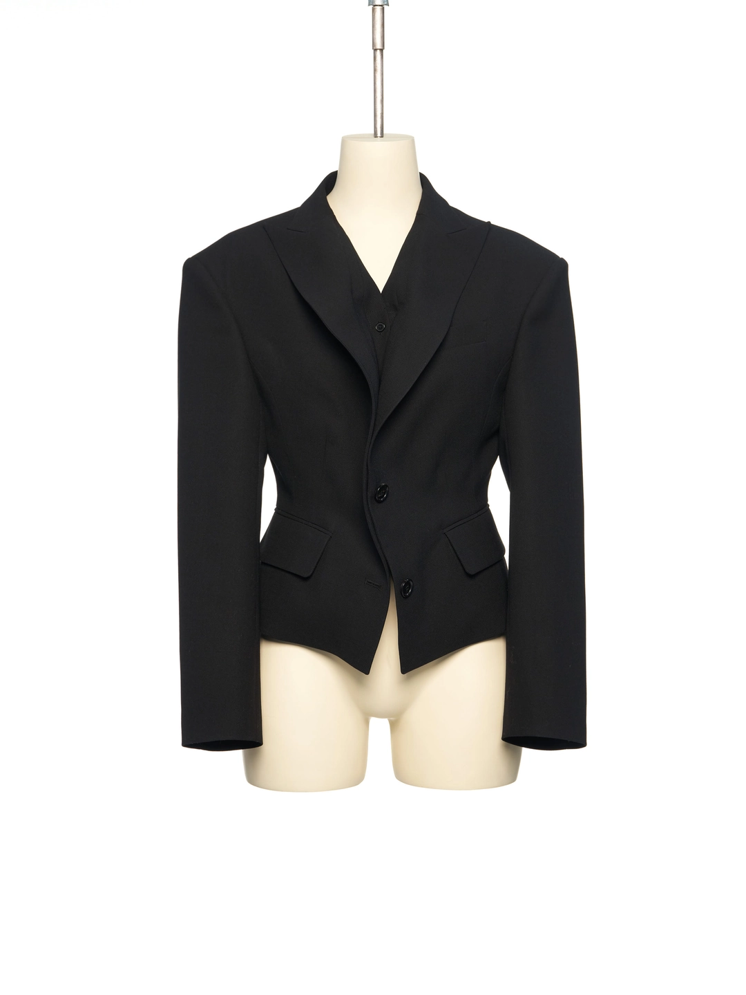 푸쉬버튼 PF26 BLACK CURVED CONVERTIBLE JACKET 상품 이미지 2