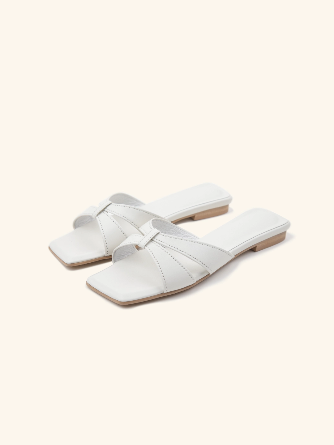 러브듀이 ANTIQUE mule(white stitch ver.)  / 아이보리 상품 이미지 2
