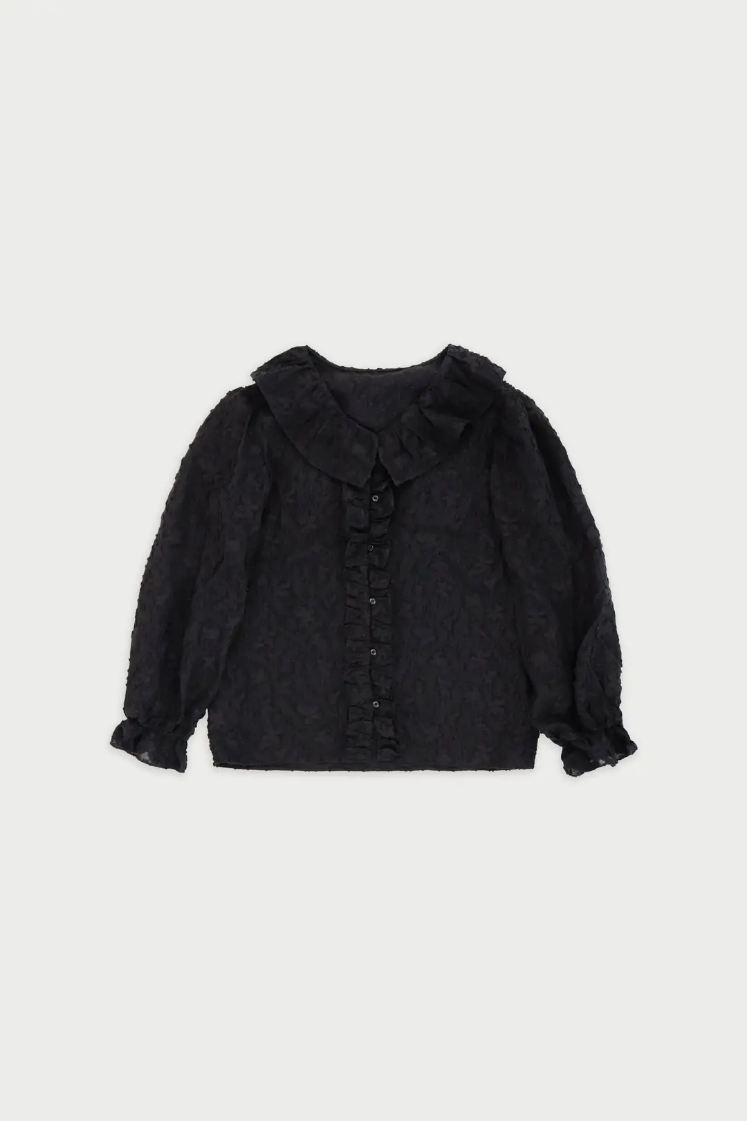 위드아웃썸머 Flor frill blouse_black 상품 이미지 3