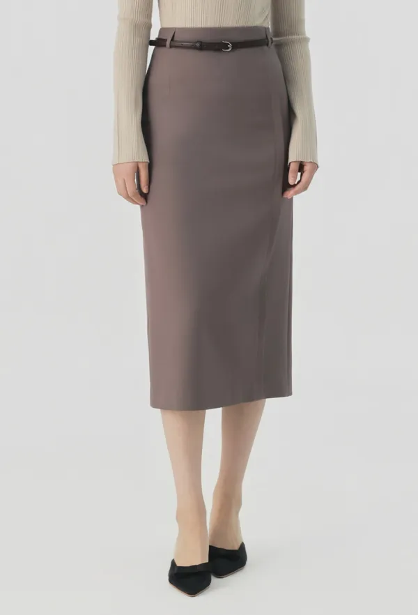 Viola H-Line Skirt (Brown)