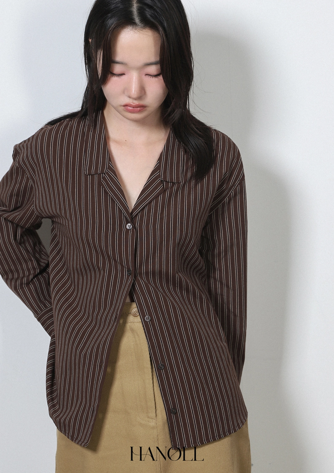 한올 Moss Shirt (Brown) 상품 이미지 2