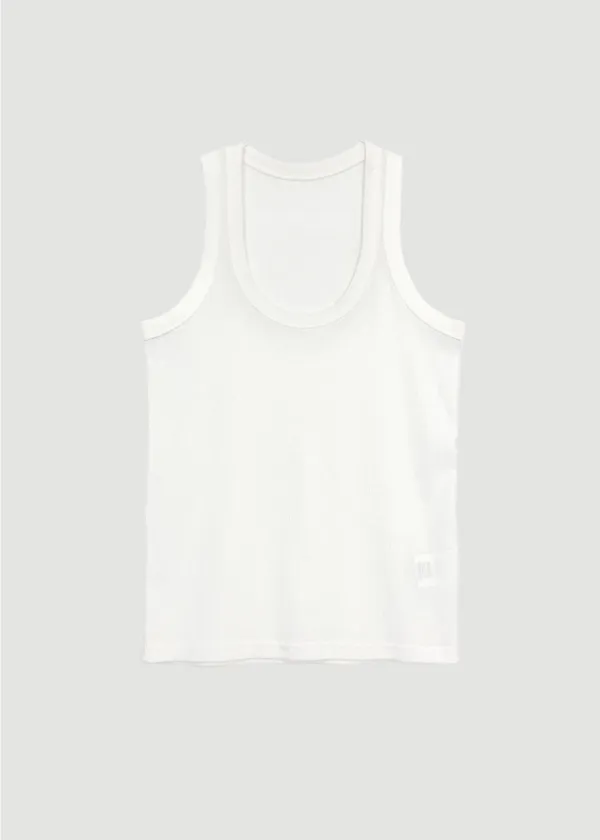 Ribbed sleeveless (Ivory)