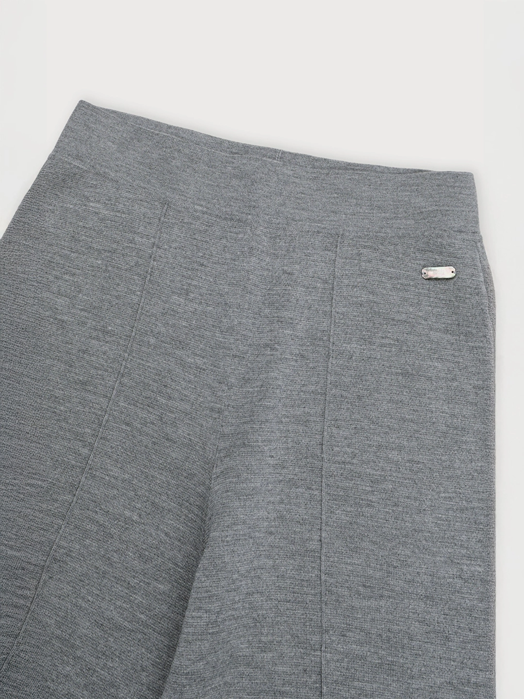 뮤제 [ESSENTIEL][Wool 100%] MER Merino Wool Semi-Wide Knit Pants_Gray 상품 이미지 2