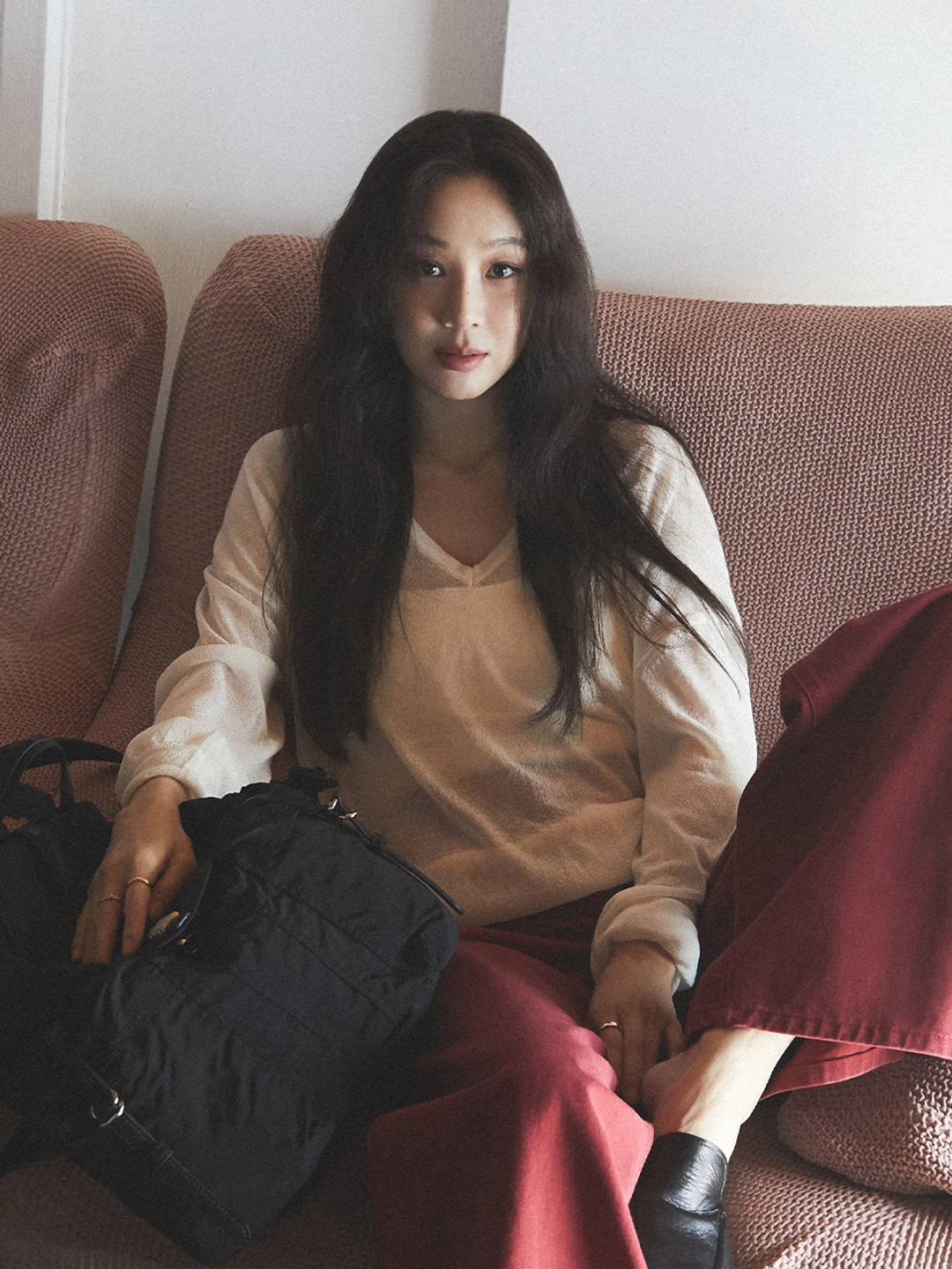 루에브르 [SET] Sheer V-neck Knit & Halter Knit SS6MP739_2color 상품 이미지 2