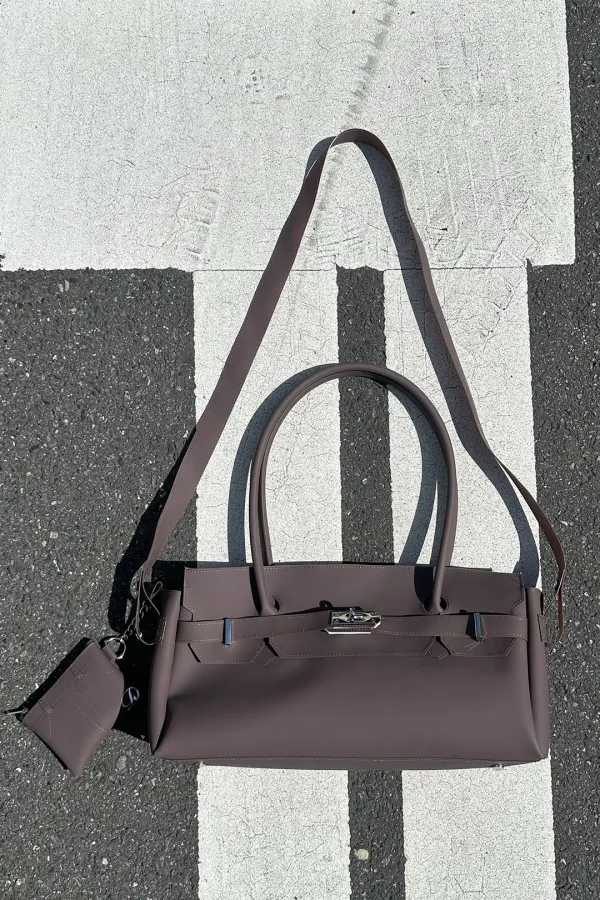 [카드지갑 증정] JELLY TWO-WAY BAG IN BROWN