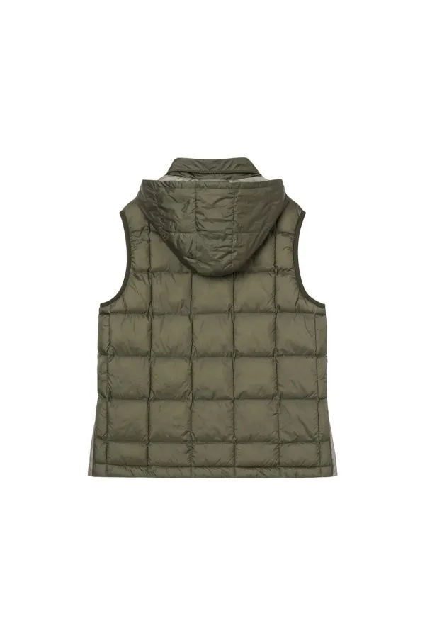 POINT WELLON HOOD VEST IN KHAKI