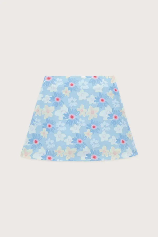 Flower Mini Skirt (Blue)