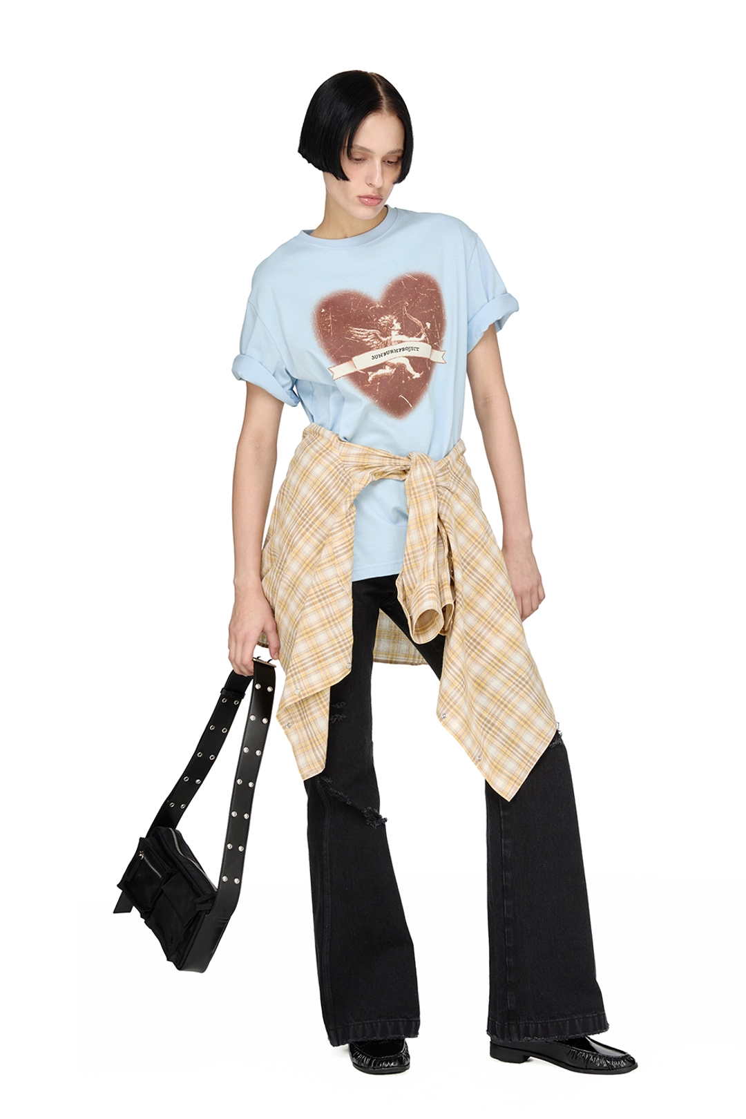 썬번프로젝트 CUPID OVERFIT T-SHIRT, SKY BLUE 상품 이미지 2