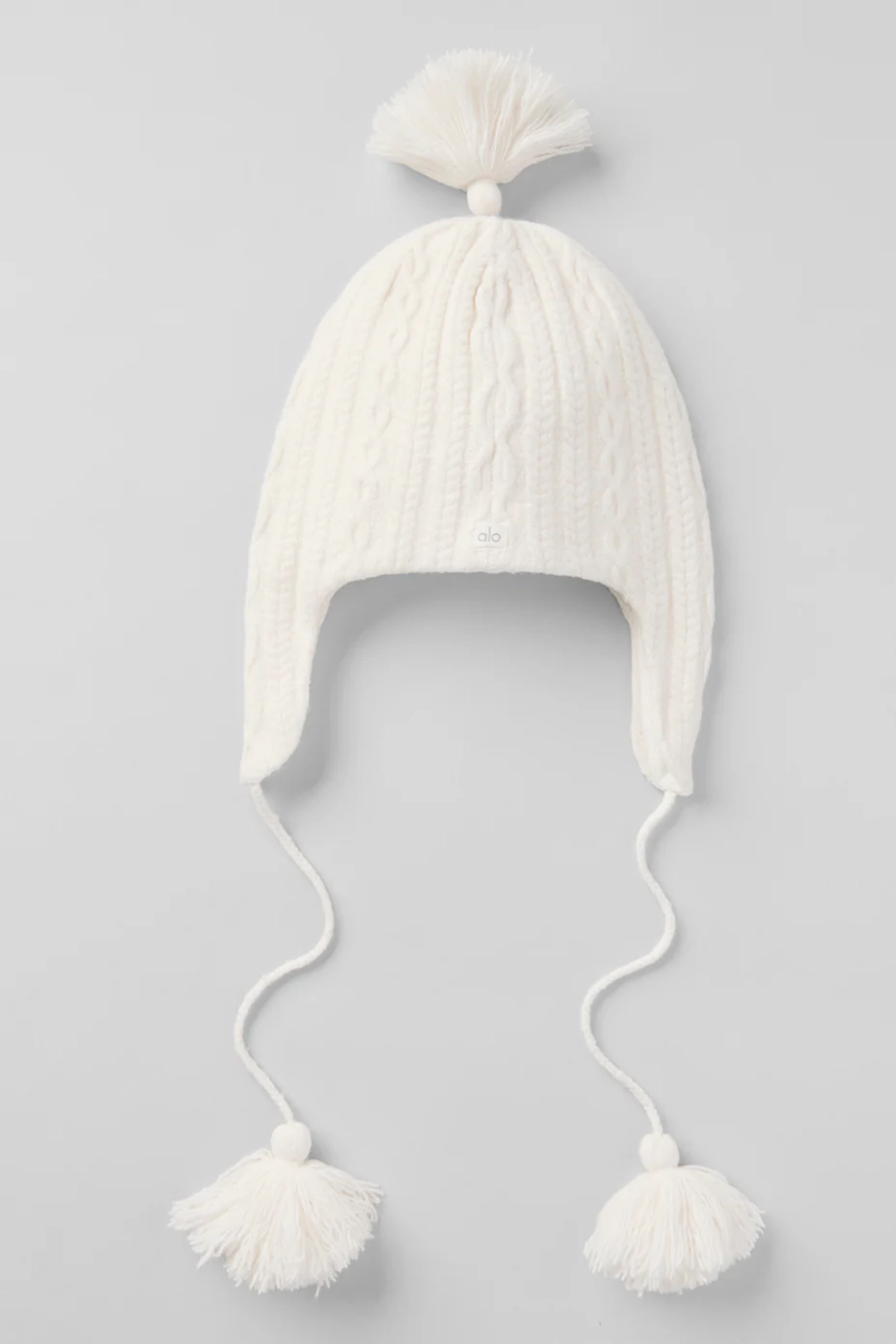 알로요가 Cable Knit Winter Bliss Earflap Beanie - Ivory 상품 이미지 1