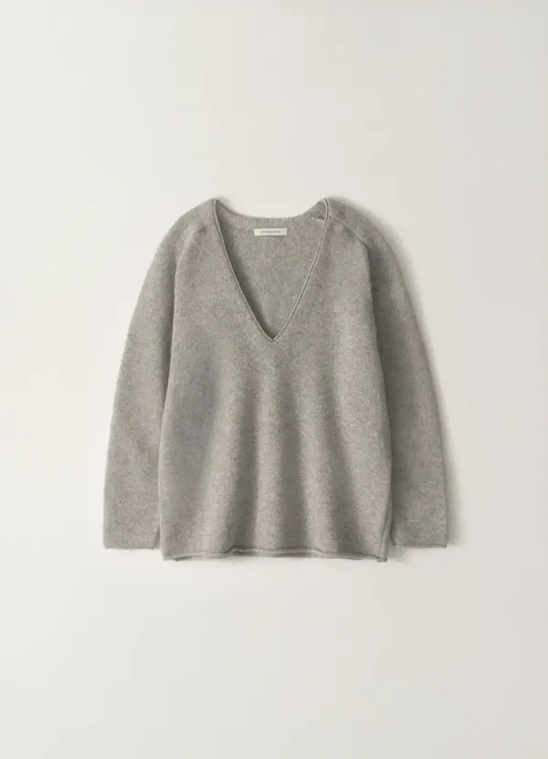 2ND / Cerin deep v-neck pullover (Gray)