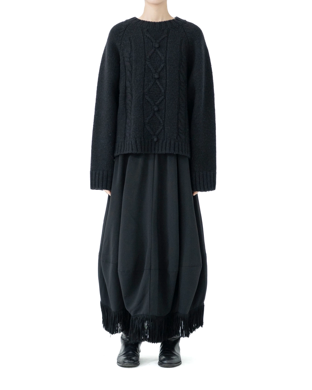 유노이아 wool fleur pom knit 상품 이미지 2