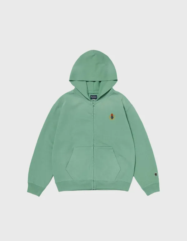 CHILDREN VTG WASHED 10S ZIP-UP HOODIE / Jade