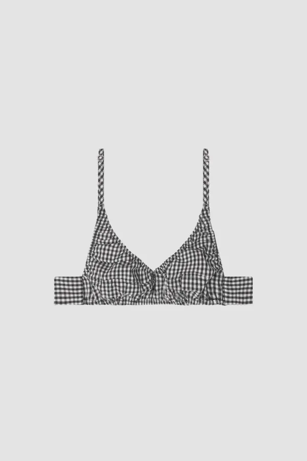 Mona Black check Bralette
