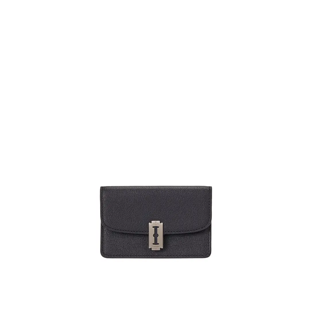 분크 [아울렛] Occam Lune Double Flap Card Wallet (오캄 룬 더블 플랩 카드지갑) Black 상품 이미지 1