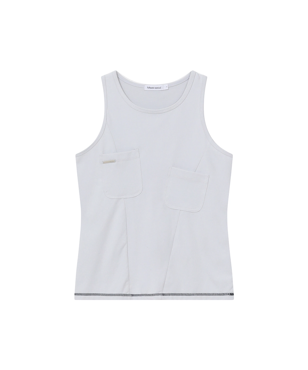 미세키서울 Pocket pointed sleeveless GREY 상품 이미지 1